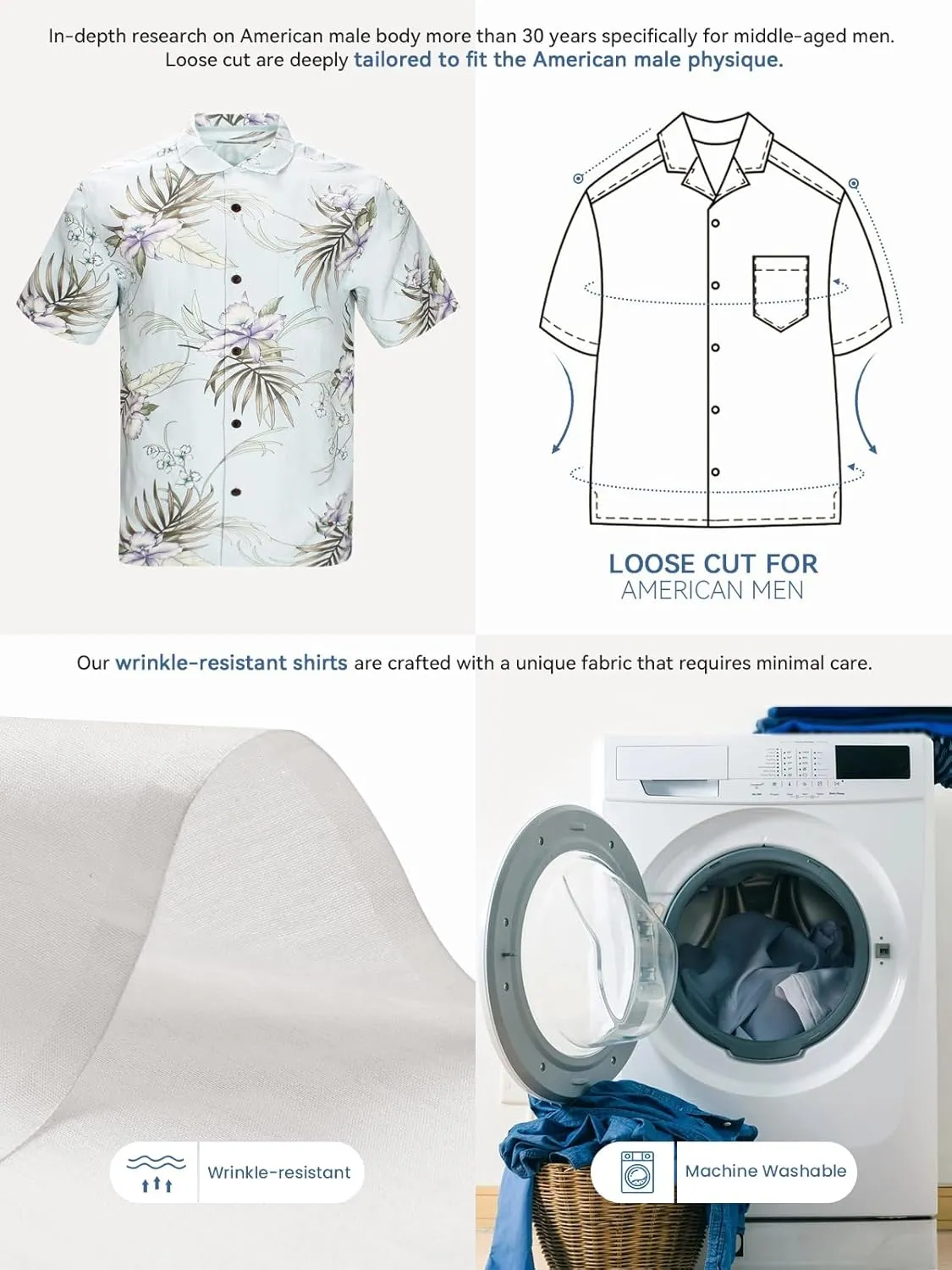 Men's Hawaiian Floral Shirts Silk and Linen Button Down Casual Tropical Holiday Beach Shirts