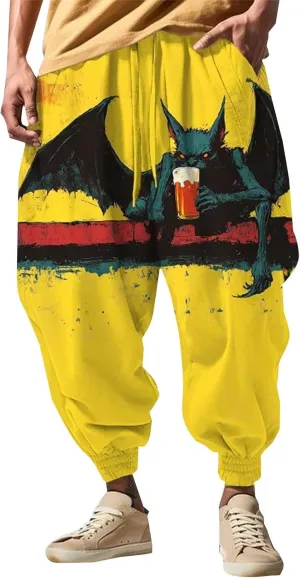 Mens Hip Hop Harem Pants Fashion Street Feel Casual Sweatpants Workout Athletic Running Pants Mens Yoga Pants
