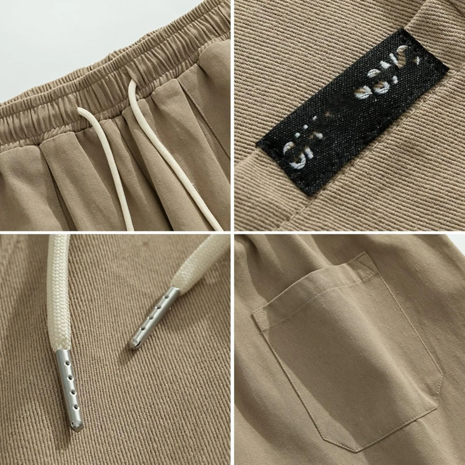 Men's Japanese-Style Cargo Casual Pants,Autumn/Winter Loose Straight-Leg Patchwork Long Trousers