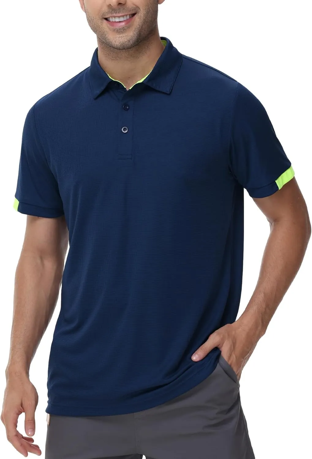 Mens Polo Shirts Short Sleeve Golf Polo T Shirts Lightweight Quick-Dry Sports Polo Shirts for Men 3 Pack