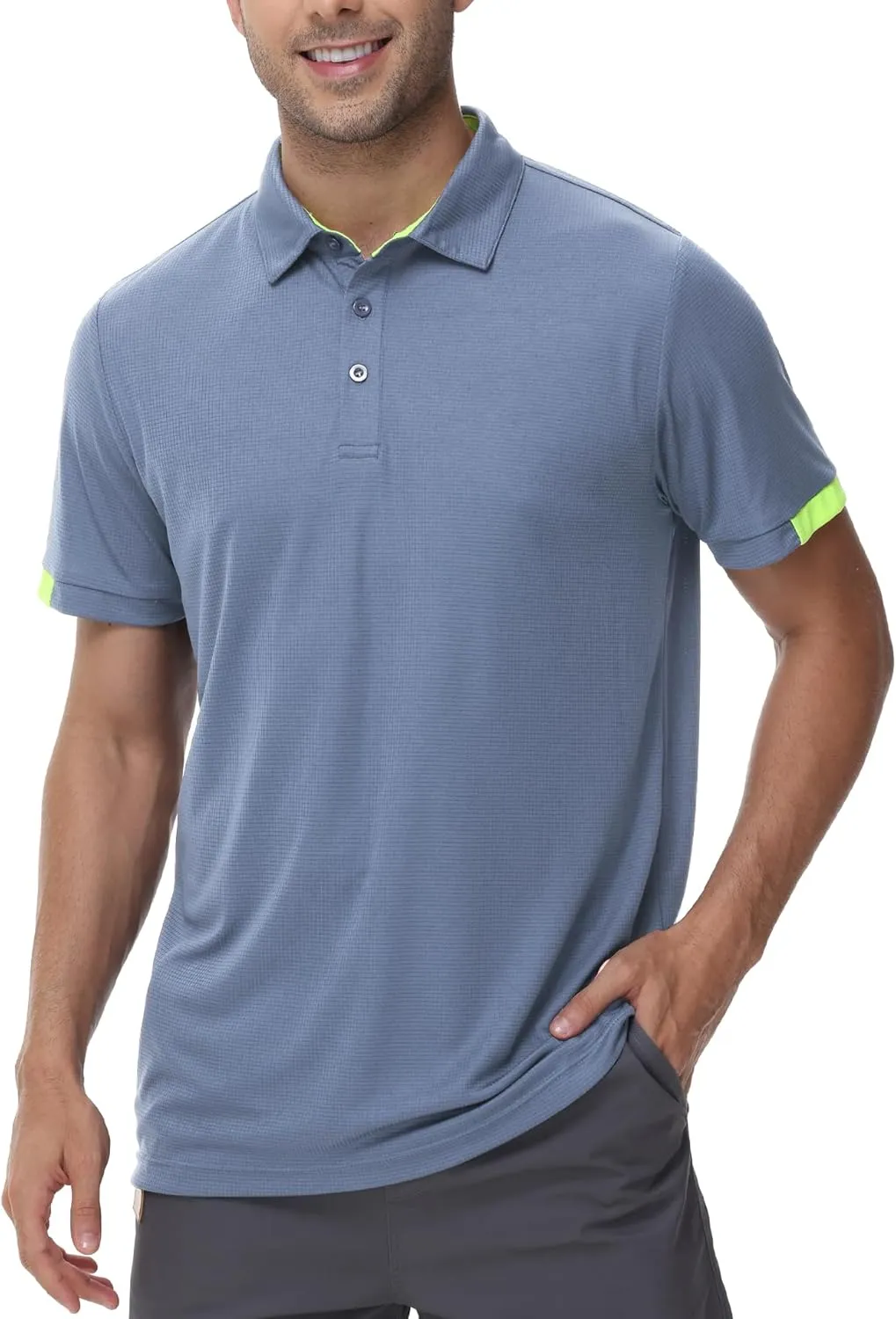 Mens Polo Shirts Short Sleeve Golf Polo T Shirts Lightweight Quick-Dry Sports Polo Shirts for Men 3 Pack
