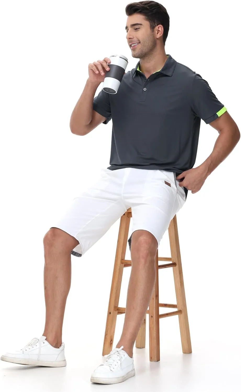 Mens Polo Shirts Short Sleeve Golf Polo T Shirts Lightweight Quick-Dry Sports Polo Shirts for Men 3 Pack