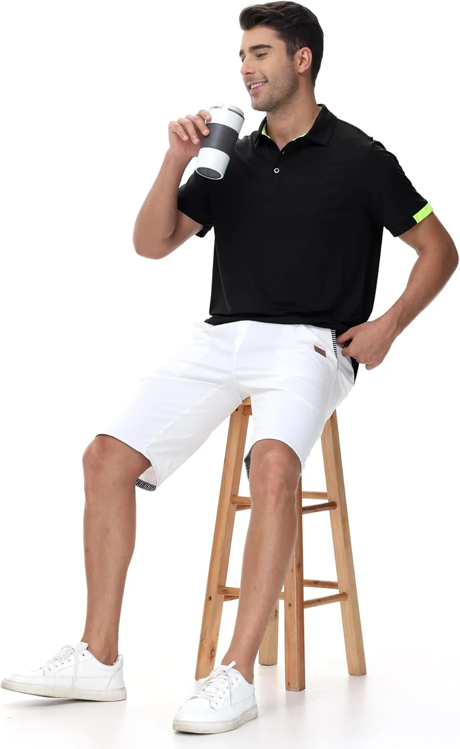 Mens Polo Shirts Short Sleeve Golf Polo T Shirts Lightweight Quick-Dry Sports Polo Shirts for Men 3 Pack
