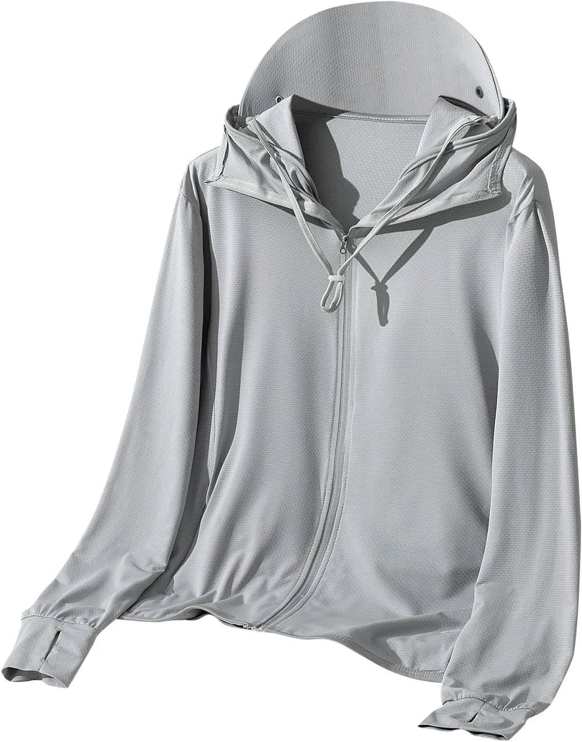 Men's Sun Shirts UPF 50  Light Jacket UV Sun Protection Zip Up Hoodie Breathable Long Sleeve SPF Fishing Hiking Shirt