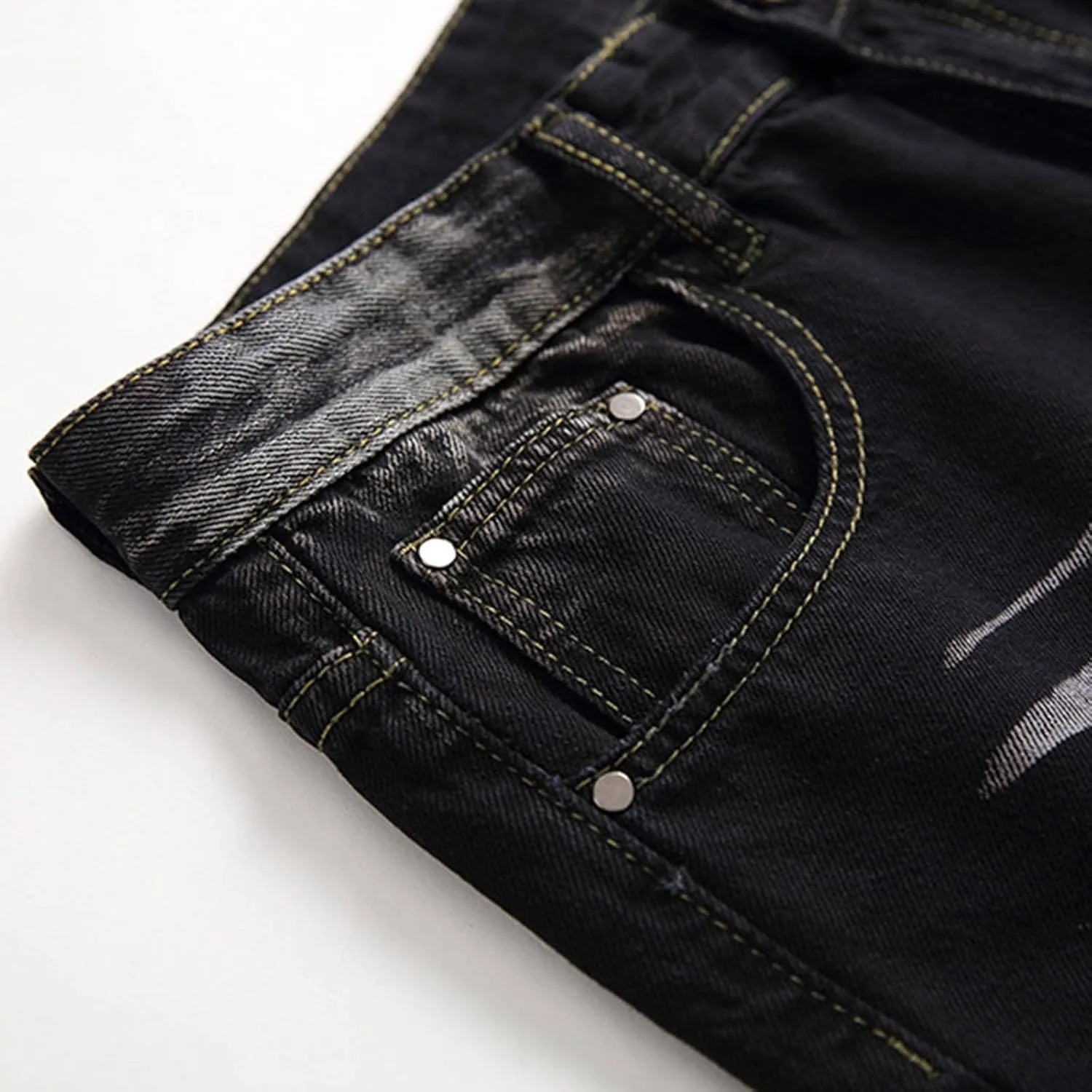 Mens Trend Ripped Jeans Distressed Hipster Street Straight Leg Plus Size Denim Pants Relaxed Fit Stretch Skinny Classic Jean