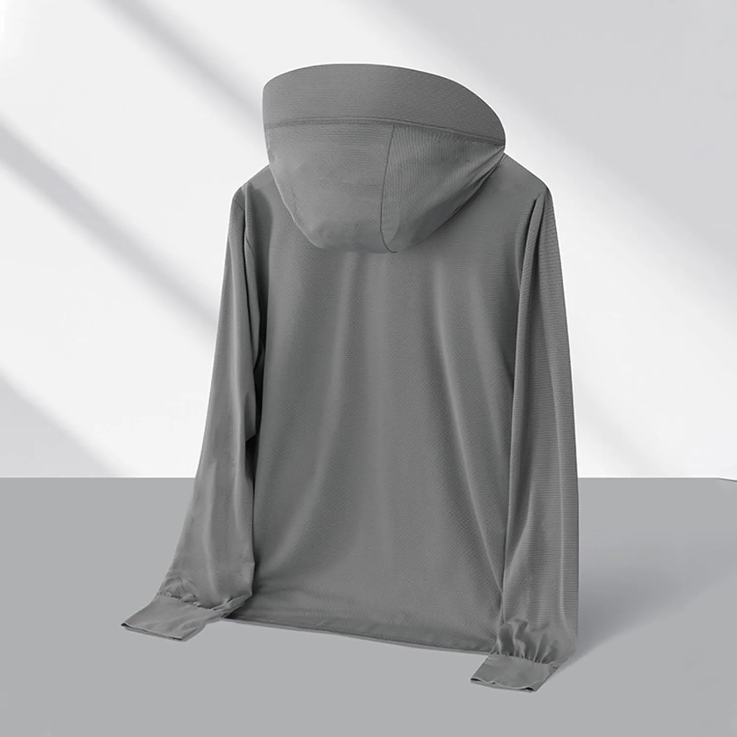 Mens UPF 50  Light Jacket Full Zip Sun Protection Hoodies Long Sleeve Stretch Cooling Shirt Unisex UV Hooded Jackets