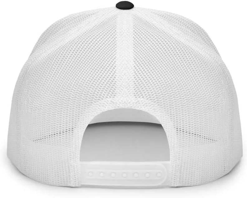 NG Dirty Hands Clean Money Flat Bill Embroidered Trucker Hat High Crown | Adjustable Blue Collar Cap