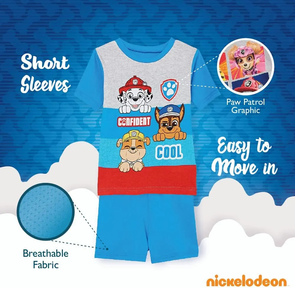 Nickelodeon Boys' Paw Patrol 6-Piece Snug-fit Cotton Pajama Set, Soft & Cute for Kids