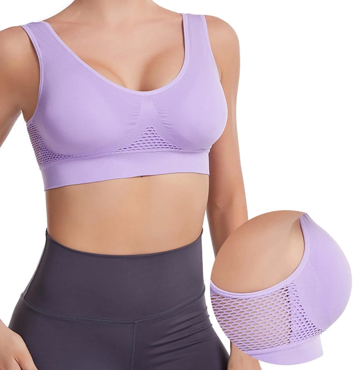 No Underwire Sexy Comfortable Everyday Bra -Binding Underwear Comfortable Unlined Womens Sports Bras Workout Bra