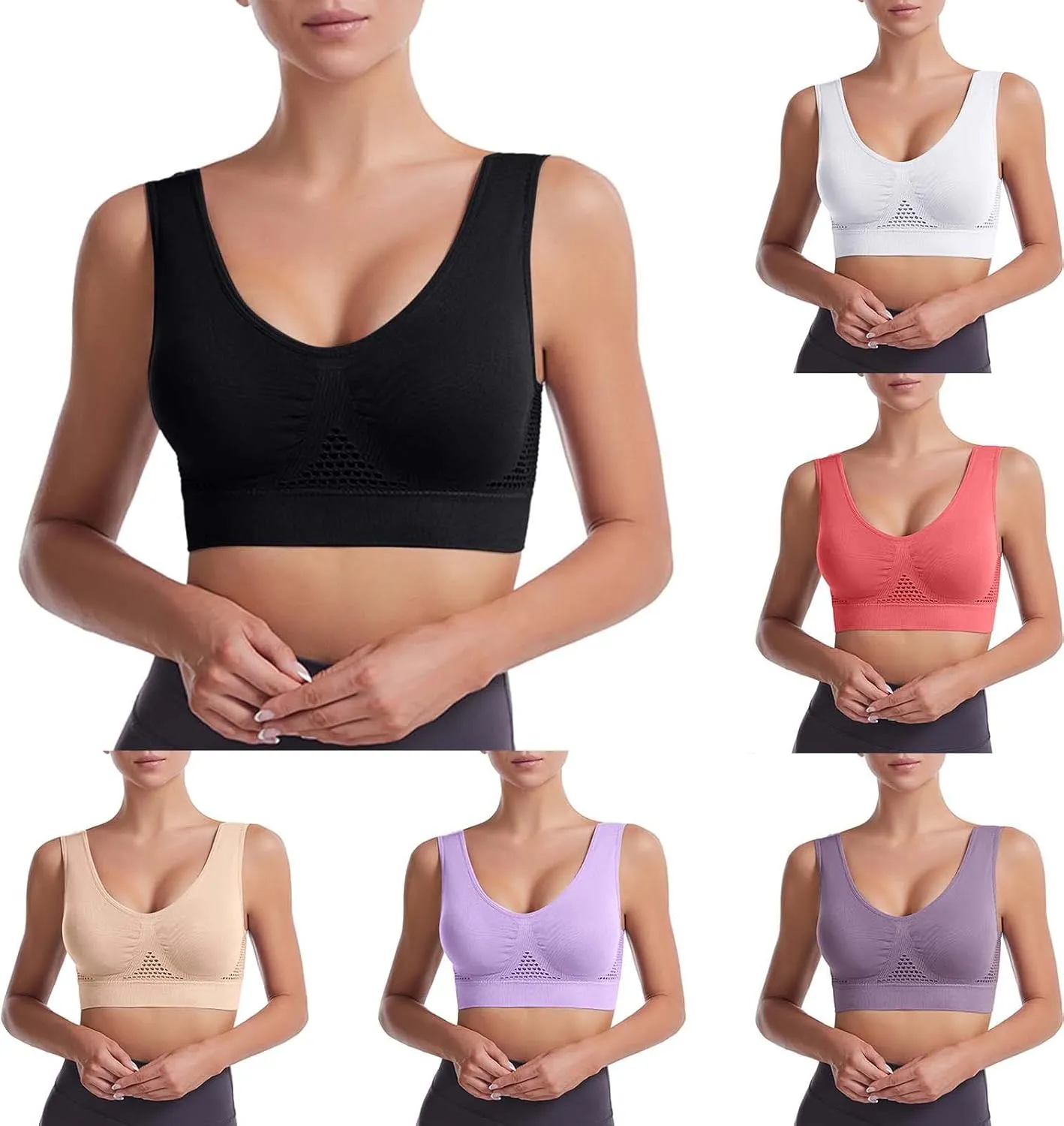 No Underwire Sexy Comfortable Everyday Bra -Binding Underwear Comfortable Unlined Womens Sports Bras Workout Bra