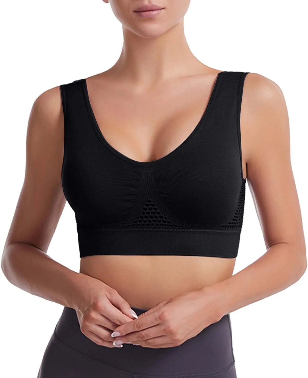 No Underwire Sexy Comfortable Everyday Bra -Binding Underwear Comfortable Unlined Womens Sports Bras Workout Bra