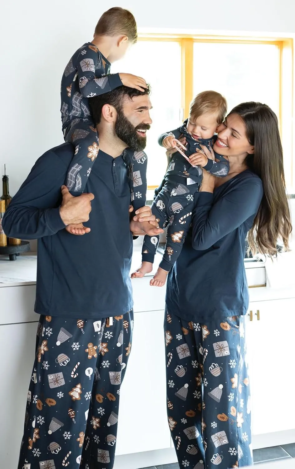 PajamaGram Family Pajamas Matching Sets - Family PJs, Red & Blue Plaid