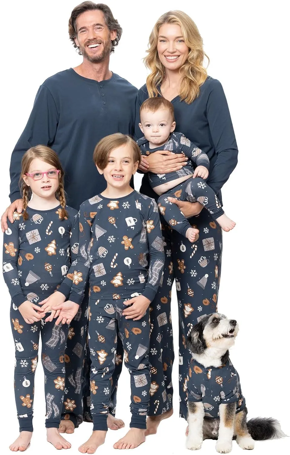 PajamaGram Family Pajamas Matching Sets - Family PJs, Red & Blue Plaid