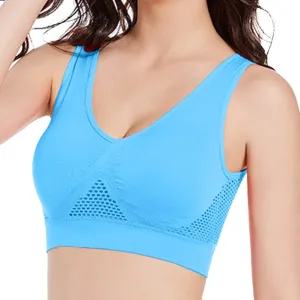 Plus Size Sports Bras for Women Push Up Seamless Bras Comfy Breathable Full Coverage Tank Tops Bralettes Yoga Workout