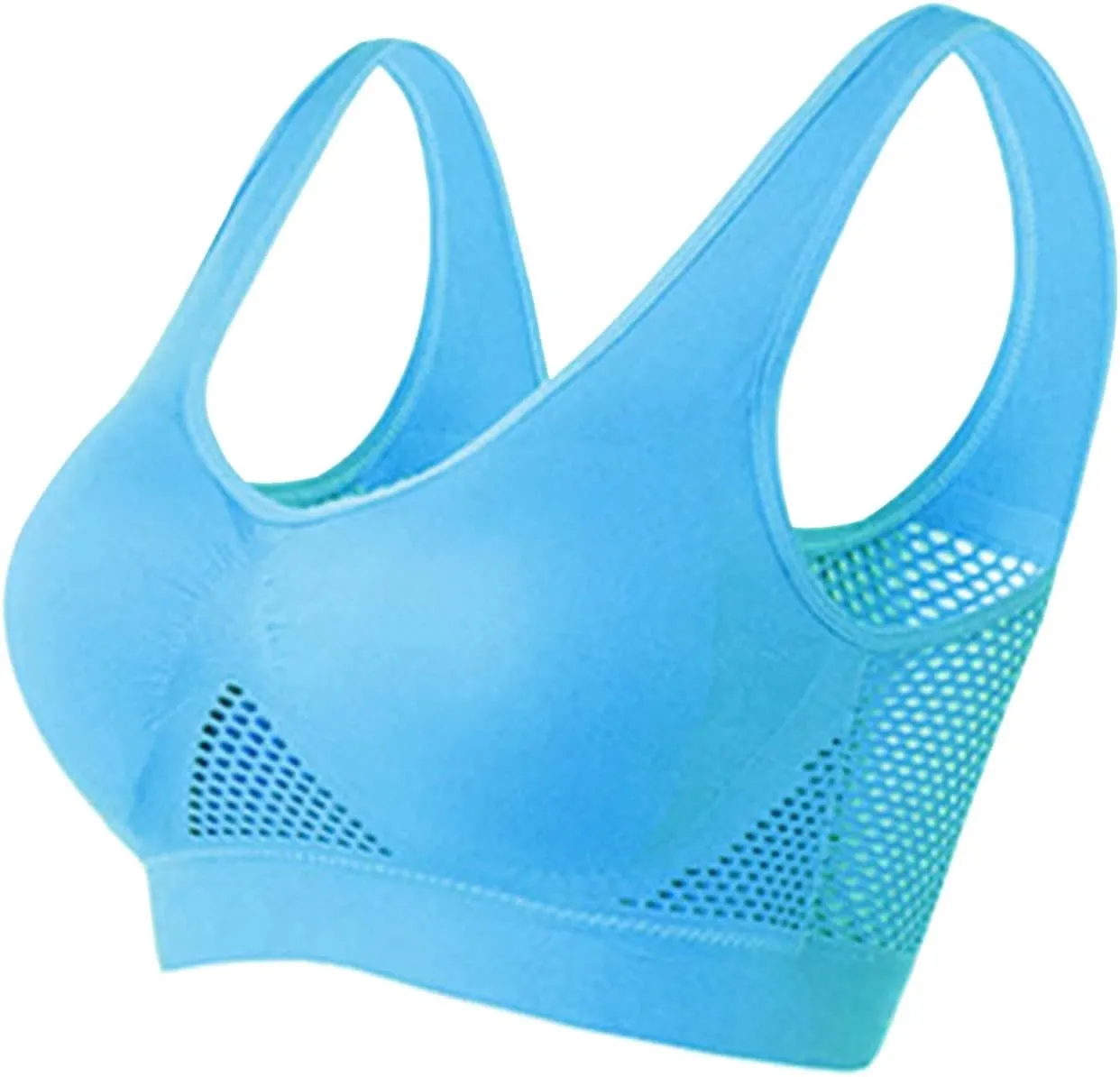 Plus Size Sports Bras for Women Push Up Seamless Bras Comfy Breathable Full Coverage Tank Tops Bralettes Yoga Workout