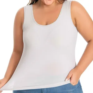 Plus Size Tank Tops for Women Wide Strap Comfy Square Neck Trending Quick Dry Athletic Tanks with Built in Bra