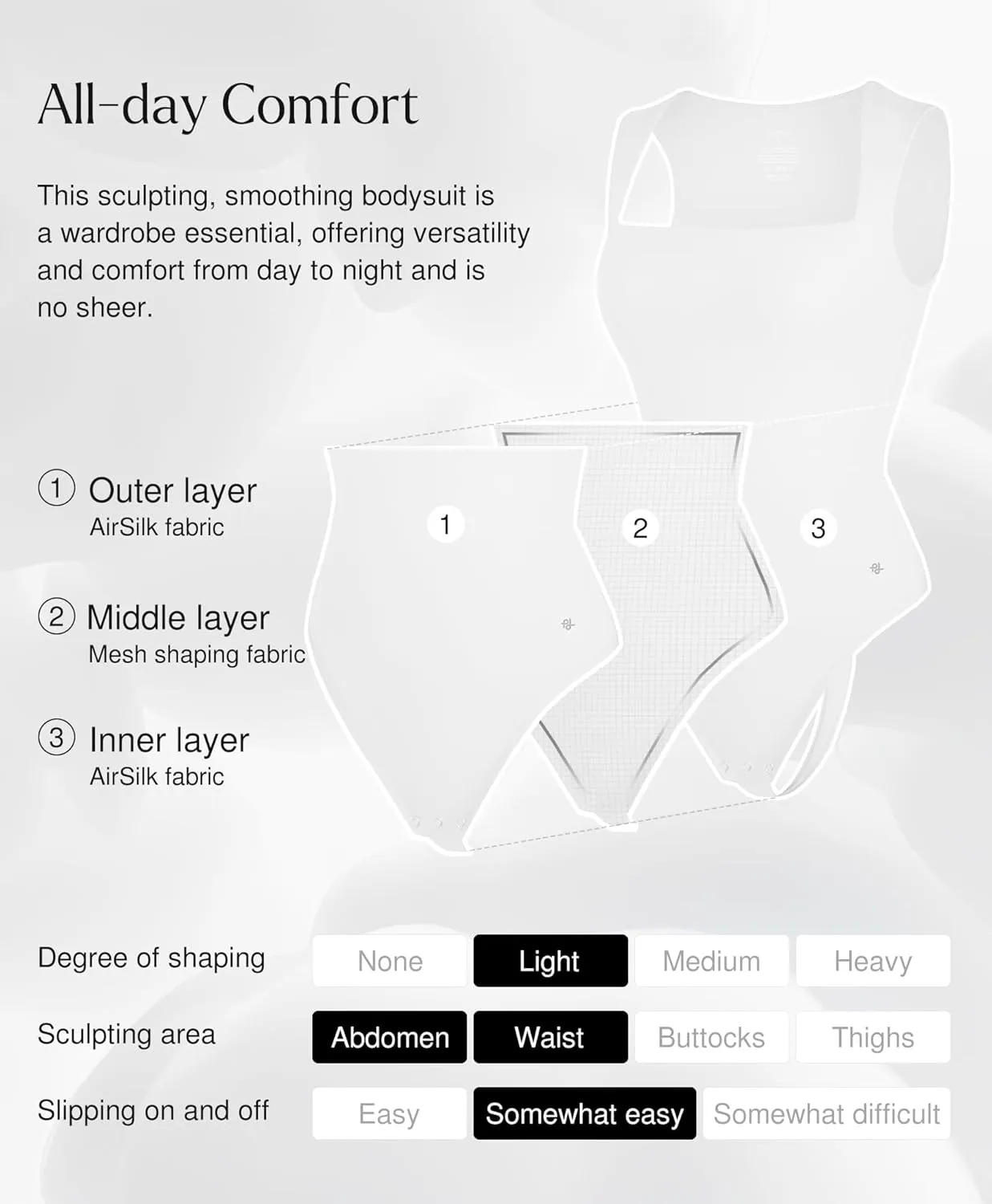 Popilush Body Suits for Womens - Going Out Cute Tops - Sleeveless Square Neck Shapewear Bodysuits Concert Outfits