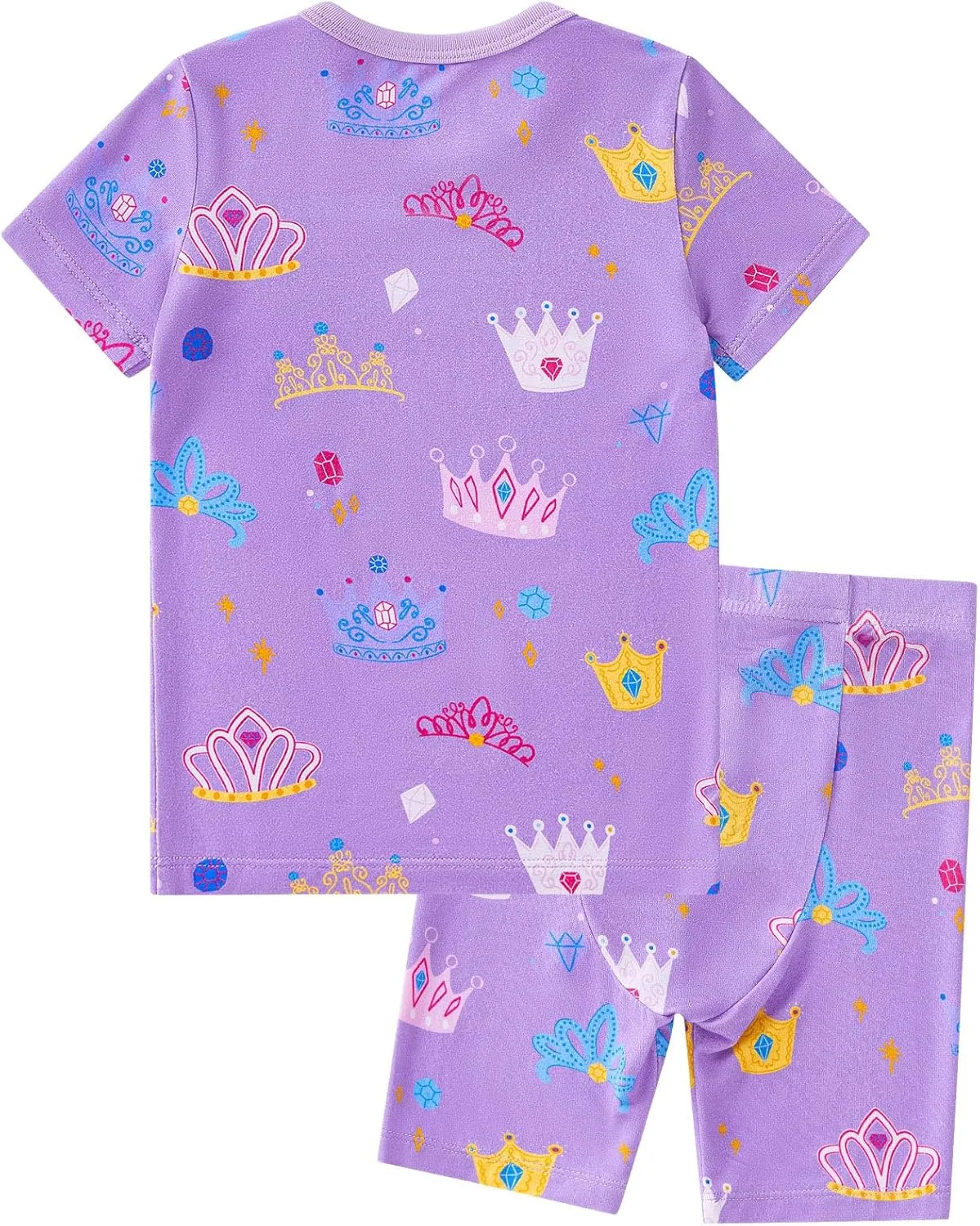 pureborn Baby Bamboo Pajamas Set Pjs - Kids Toddler Girl Snug Fit Viscose Sleepwear 2pcs 18M-7Y