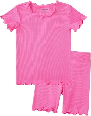 pureborn Baby Pajamas Set Pjs - Kids Toddler Boy Girl Short Sleeve Snug Fit Sleepwear 2pcs 18M-7Y