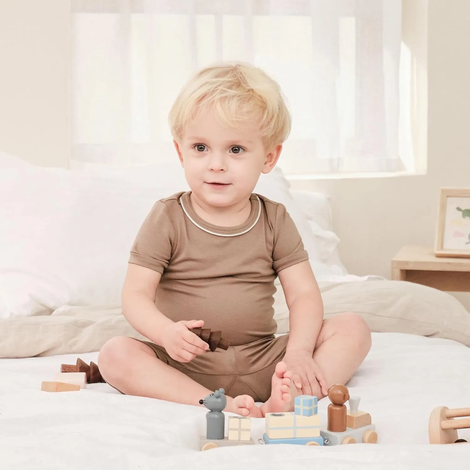 pureborn Baby Pajamas Set Pjs - Kids Toddler Boy Girl Short Sleeve Snug Fit Sleepwear 2pcs 18M-7Y