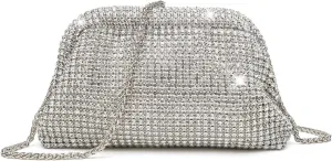Rhinestone Clutch Purse for Women,Sparkly Diamond Evening Bag Bling Dumpling Cloud Bag for Party Wedding