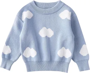 ROMPERINBOX Baby Knit Sweater Girl Boy Long Sleeve Chunky Sweater Fall Winter Warm Toddler Pullover Crewneck Tops Sweatshirt