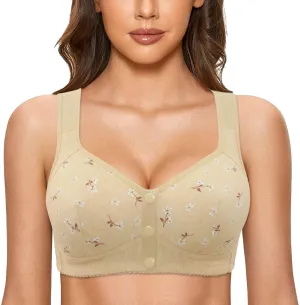 Seamlesss Wirefree Bras for Women Mesh Daily Bra with Removable 3 Packs Ice Silk Comfortable Strapless Bra for Big