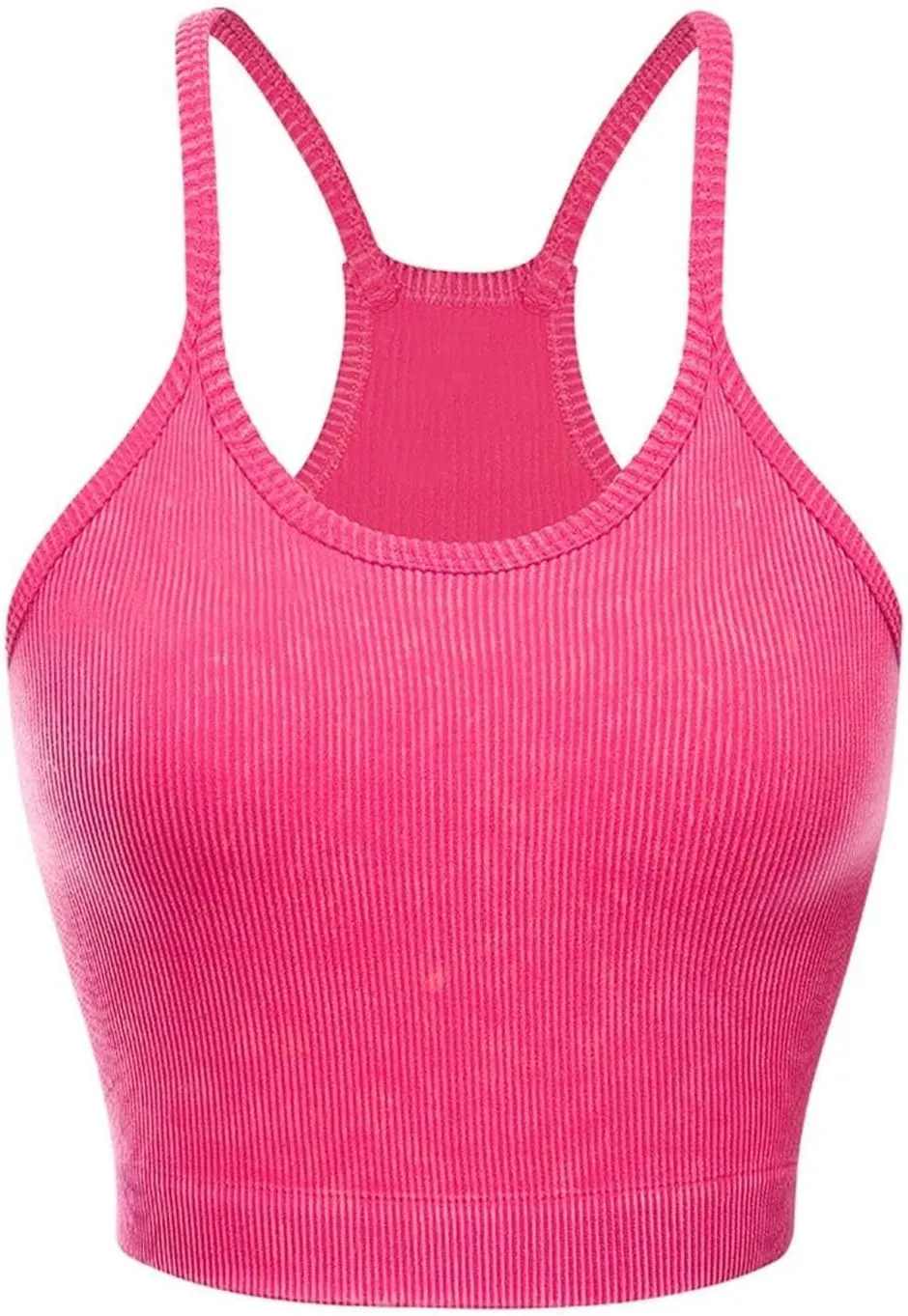 Sports Bras for Women High Support No Underwire Spaghetti Straps Yoga Bra Padded Tank Top Breathable Underwear
