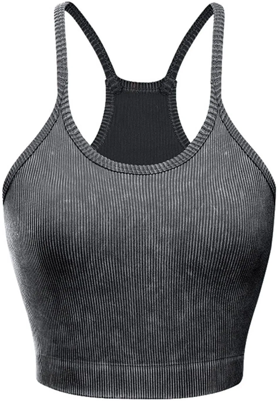 Sports Bras for Women High Support No Underwire Spaghetti Straps Yoga Bra Padded Tank Top Breathable Underwear