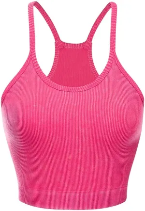 Sports Bras for Women High Support No Underwire Spaghetti Straps Yoga Bra Padded Tank Top Breathable Underwear