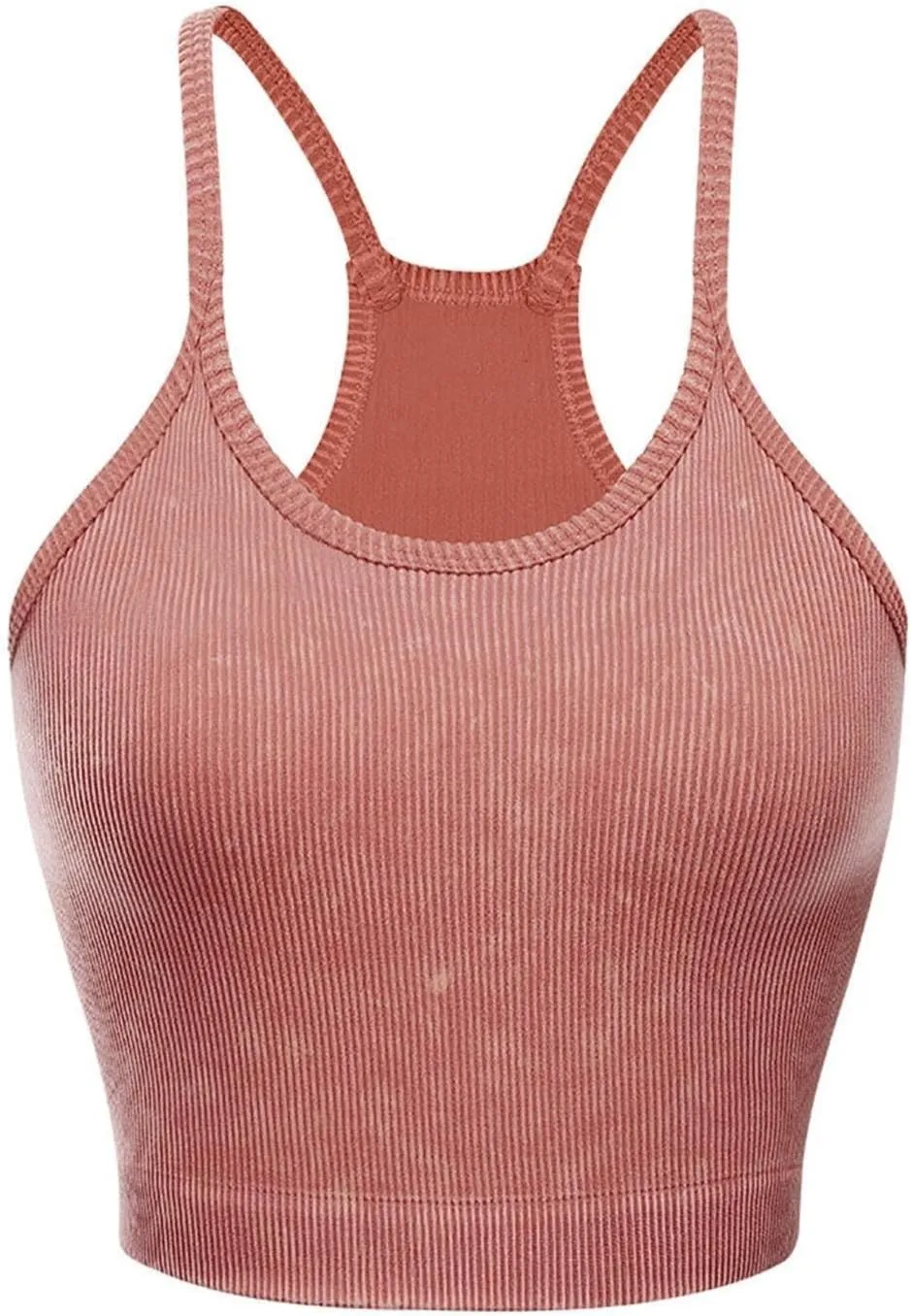 Sports Bras for Women High Support No Underwire Spaghetti Straps Yoga Bra Padded Tank Top Breathable Underwear