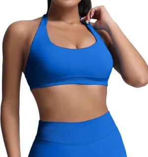 Sports Bras Women Workout Impact Bras Support Halter Sports Bras Seamless Push Up Gym Yoga Sports Bra Crop Tops