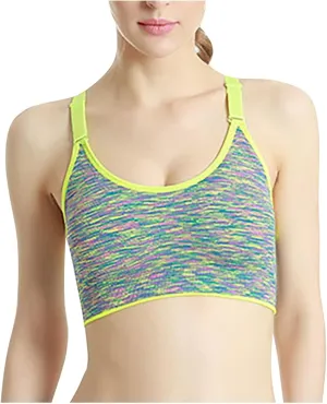 Sports Yoga Bras for Women Quick-Dry Padded Wirefree Tank Tops Cute Fitness Running Camisole Workout Gym Crop Top
