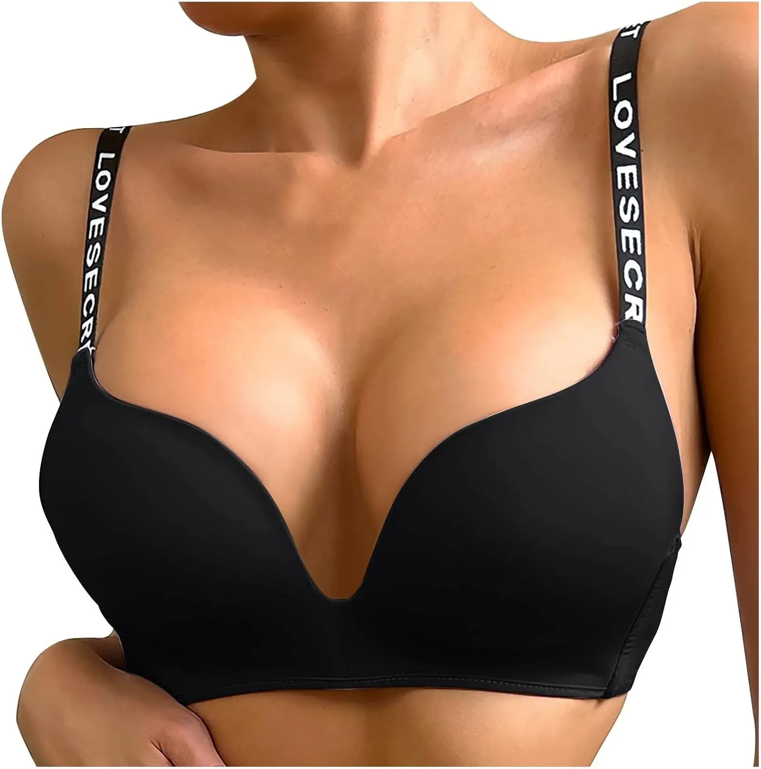 Strapless Bra for Women Smooth Push up Bras Lift Wireless Underwear Non Slip Silicone Bandeau Bralette Tube Top