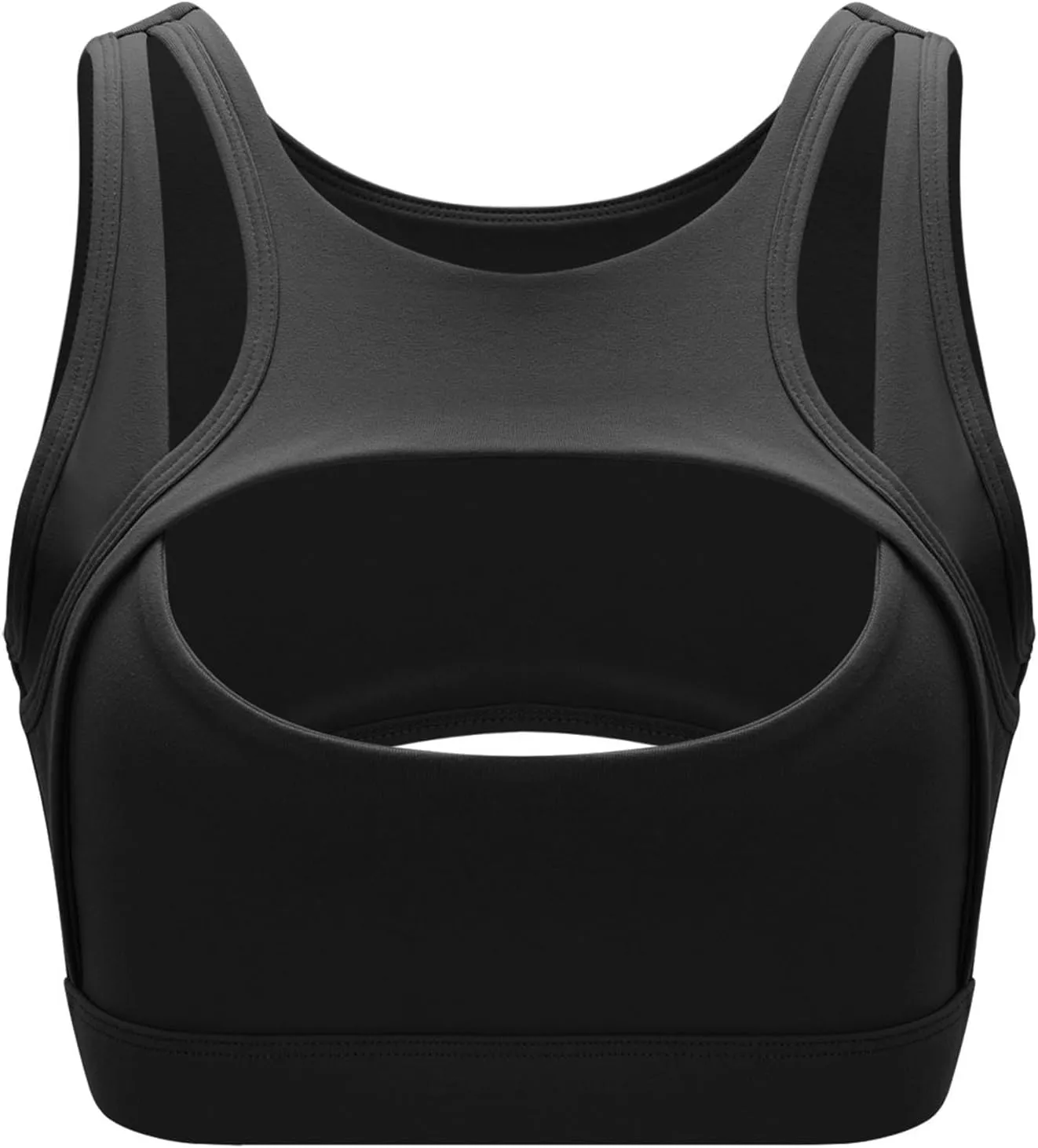 Stretchy Sports Bras Women Racerback Yoga Medium Support Workout Bras Fashion Hollow Breathable Active Tank Bra