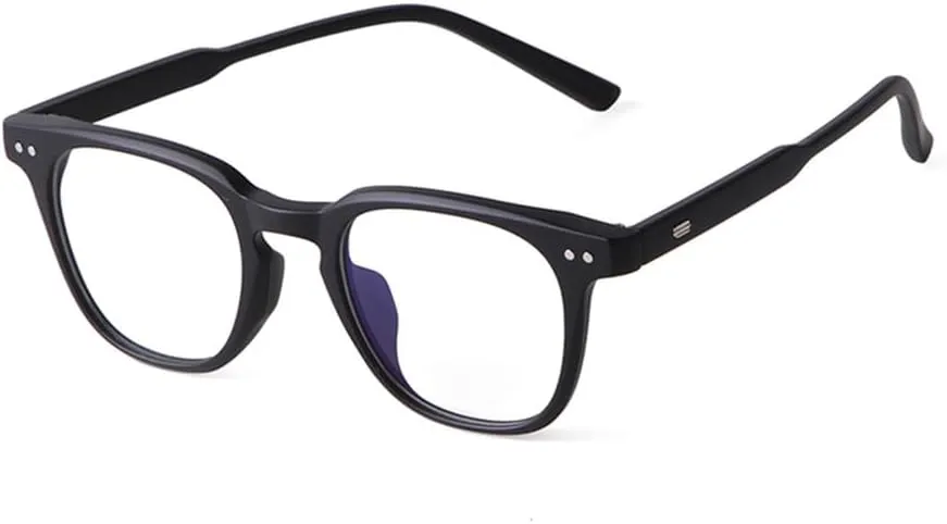 Super Light Blue Light Blocking Glasses Men Women Vintage Rivet Round Eyewear