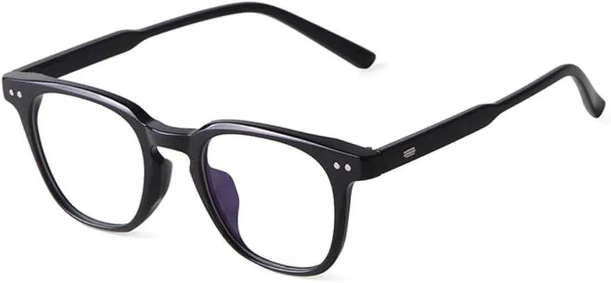 Super Light Blue Light Blocking Glasses Men Women Vintage Rivet Round Eyewear