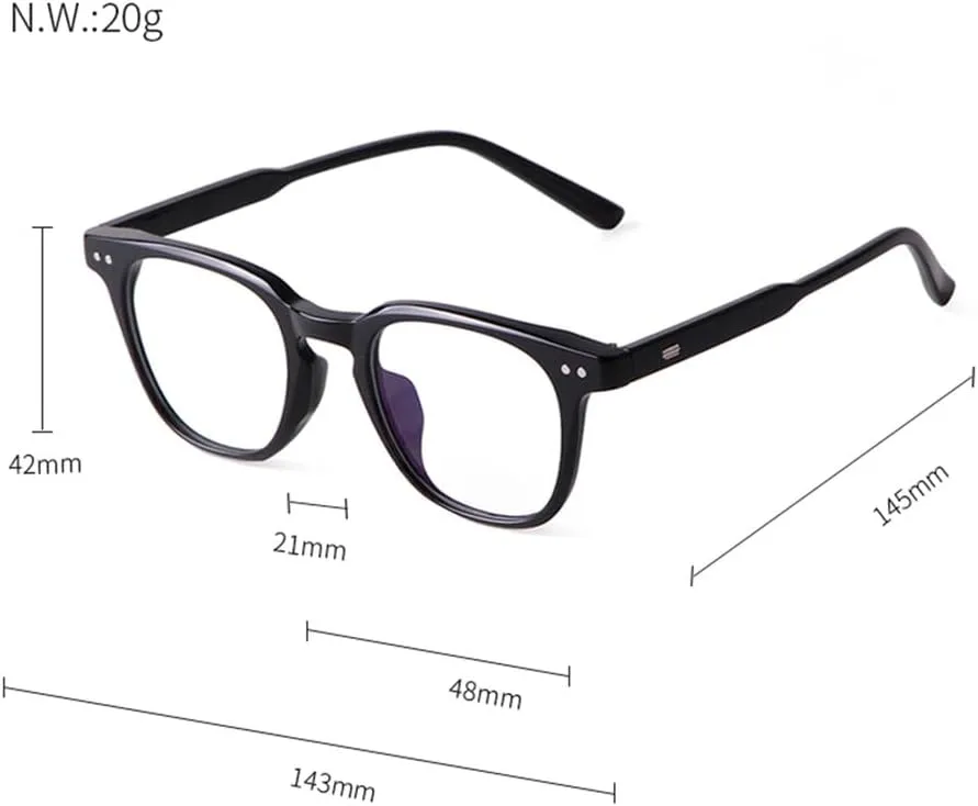 Super Light Blue Light Blocking Glasses Men Women Vintage Rivet Round Eyewear