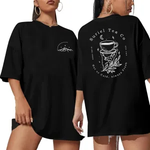 Suriel Tea Co Shirts Vintage Tees for Women City of Starlight Oversized T Shirts Bookish Tops