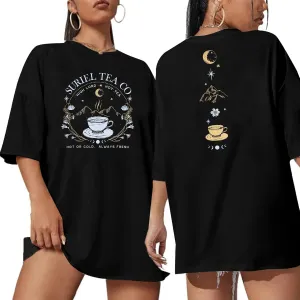 Suriel Tea Co Shirts Vintage Tees for Women City of Starlight Oversized T Shirts Bookish Tops