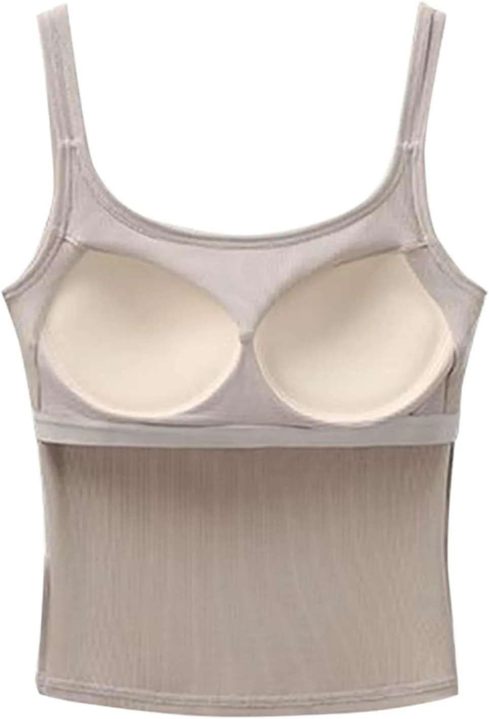 Tank Top with Built in Bra for Women Sports Yoga Cute Cami Shirts Summer Workout Camisoles Sleeveless Under Clothes