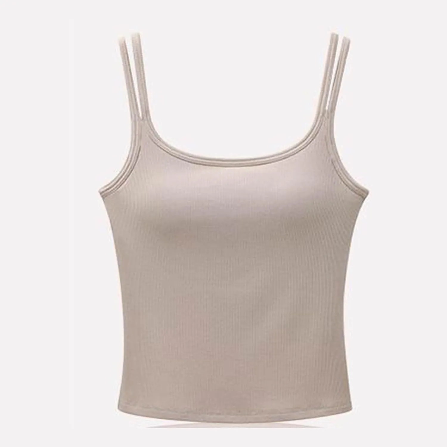 Tank Top with Built in Bra for Women Sports Yoga Cute Cami Shirts Summer Workout Camisoles Sleeveless Under Clothes