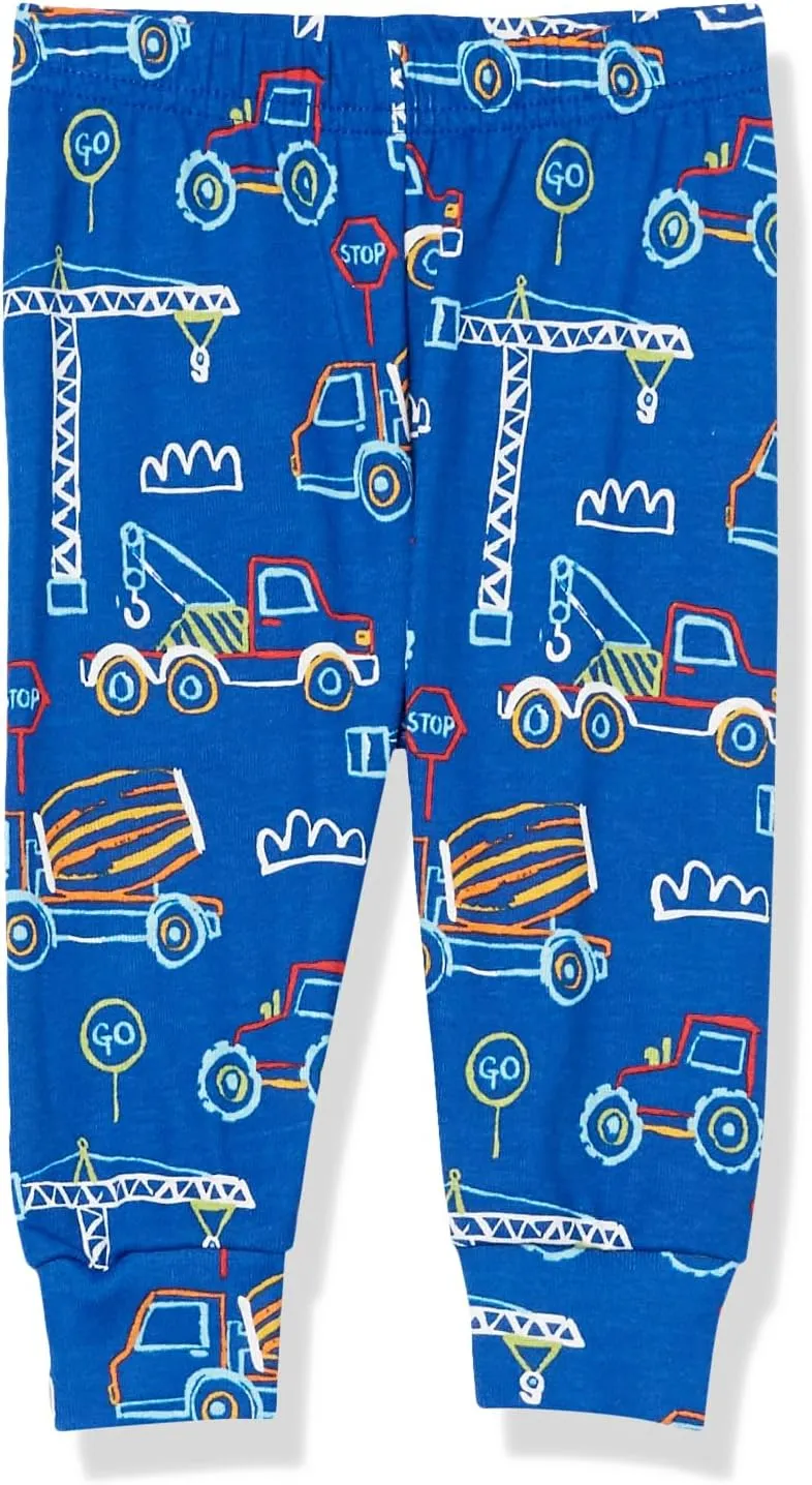 The Children's Place Baby Boys' and Toddler Long Sleeve Top and Pants Snug Fit 100% Cotton 4 Piece Pajama Set