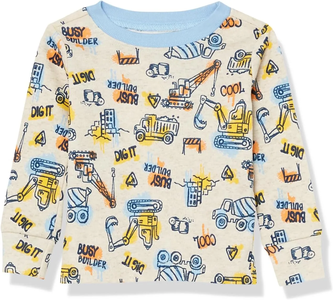 The Children's Place Baby Boys' and Toddler Long Sleeve Top and Pants Snug Fit 100% Cotton 4 Piece Pajama Set