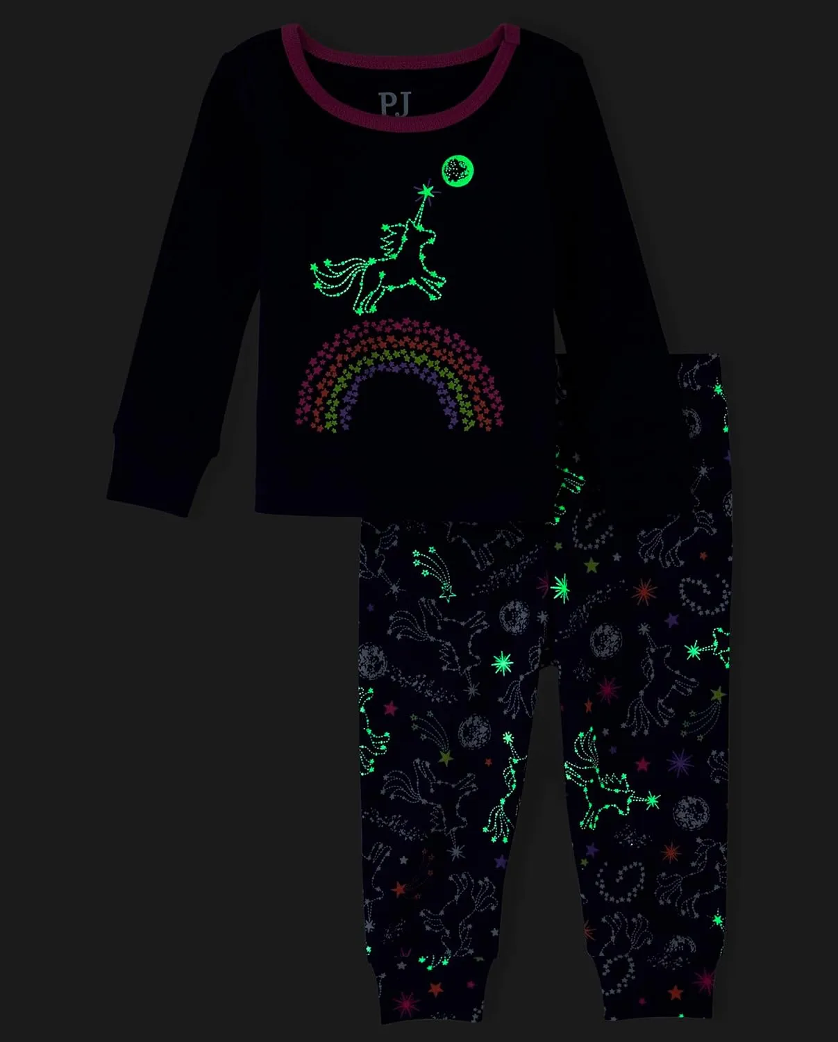 The Children's Place Baby Girl's and Toddler Long Sleeve Top and Pants Snug Fit 100% Cotton 2 Piece Pajama Set