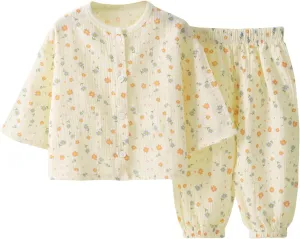Toddler Pajamas Set Pjs - Kids Baby Boy Girl 2-7Y Long Sleeve Snug Fit Warm Cotton Sleepwear 2pcs