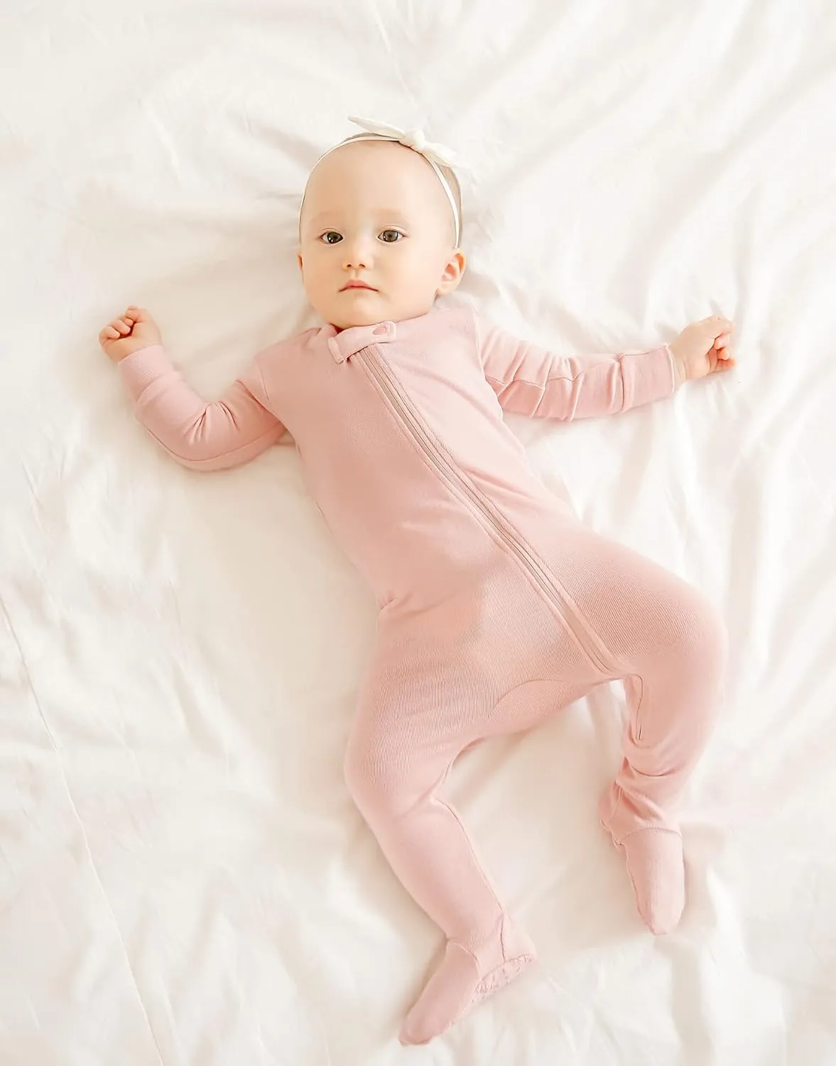 VAENAIT BABY Preemie Infant Boys Girls Footie Pajama Footed Sleep and Play Premium Modal Pajamas Available newborn-2T