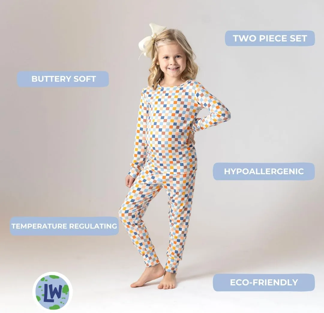 Viscose Soft Bamboo Toddler Pajamas – 2-Piece Snug-Fit Pajama Set for Boys & Girls