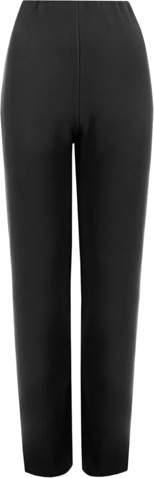 WearAll Womens Plus Size Stretch Ribbed Trousers Ladies Straight Leg Pants Sizes 8-22