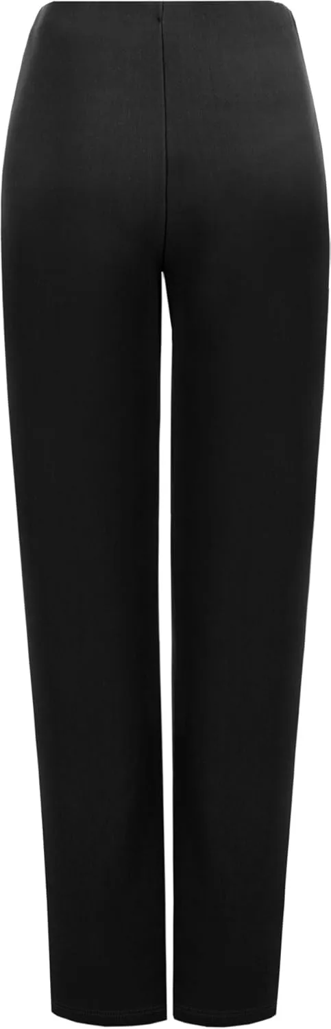 WearAll Womens Plus Size Stretch Ribbed Trousers Ladies Straight Leg Pants Sizes 8-22